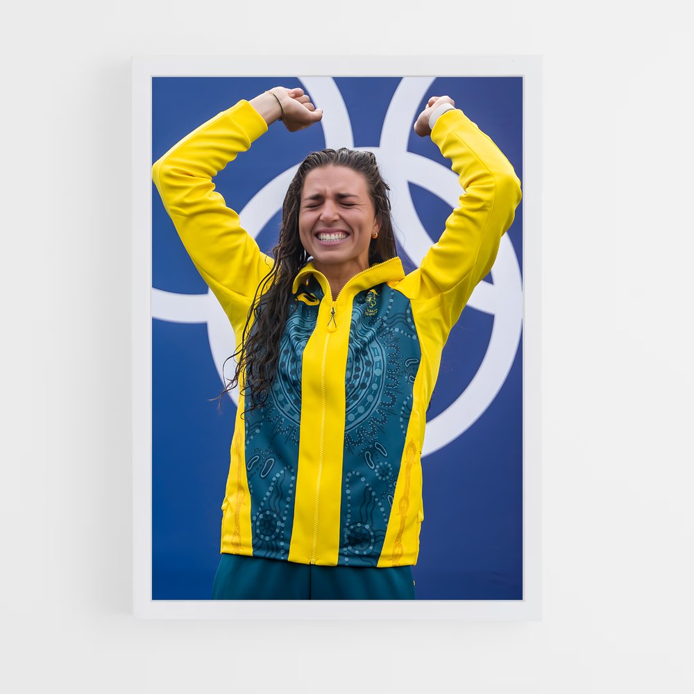 Poster Aventure en Jaune – affiche Canoë-kayak (vue 3)
